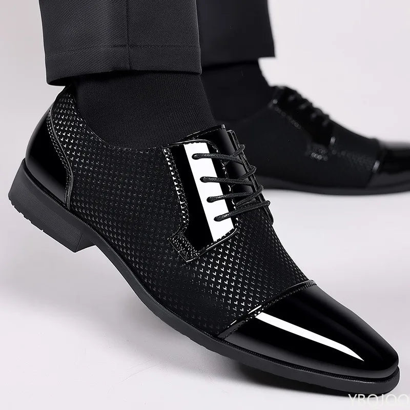 Men’s Fashion Business Formal Shoes – Black/Brown Leather, EU Sizes 40–48