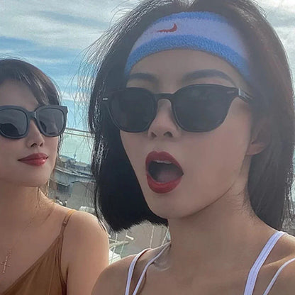Retro Round Sunglasses Fashion Rice Nail Box Sunglasses For Men And Women Trend Joker Sunglasses