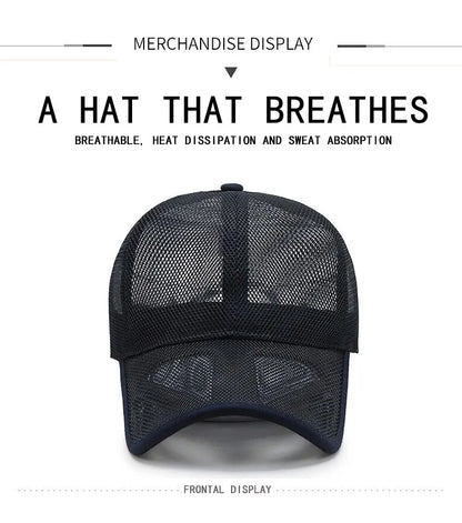 Summer Men Hat Openwork Brim Breathable Mesh Cap Outdoor Sports Sunscreen Baseball Women Sunhat