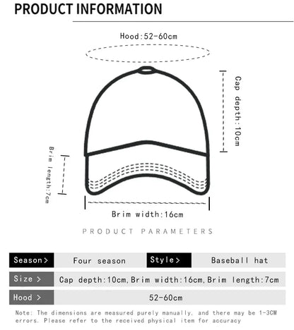 New American Style Men Women Cruise Printed Anime Letter Half Mesh Caps Sunshade Breathable Baseball Hats Versatile Fashion Cute