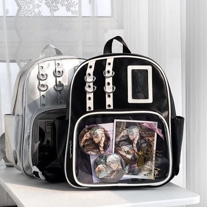 Cute Mini Backpack Women Kawaii Ita Bag Sweet Girl Transparent Rucksack DIY Personality Display Knapsack Lolita Shoulder Bag