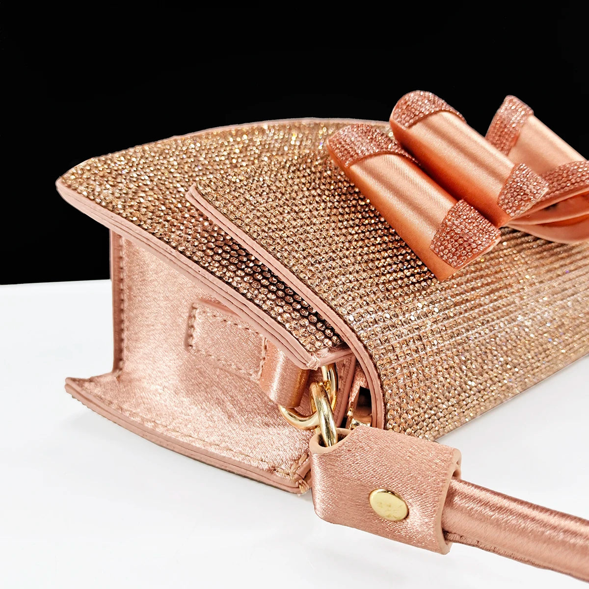 Italian Design High Quality Elegant Butter-fly Design Decoration Peach Color Party Wedding Women Shoes and Bag