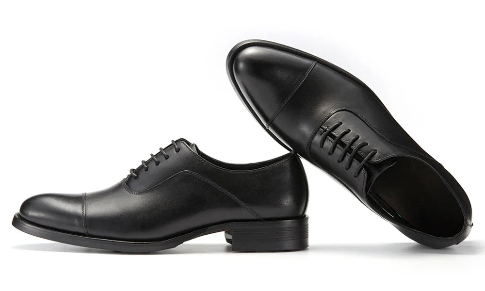 Italian Men's Genuine Leather Oxford Shoes Classic Breathable Gentleman Top Layer Cowhide Business Dress Shoes