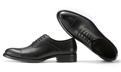 Italian Men's Genuine Leather Oxford Shoes Classic Breathable Gentleman Top Layer Cowhide Business Dress Shoes