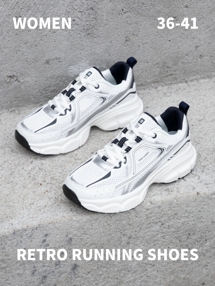 Tênis Esportivo Feminino para Exterior Leve Respirável para Corrida Tênis Casual Feminino de Malha Antiderrapante com Cadarço para Corrida