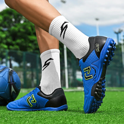 TF Turf Soccer Cleats for Kids Youth Men Women Breathable Non-Slip Training Shoes with PU Fabric Rubber Sole