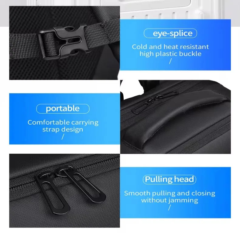 16 Inch Large-capacity Men's High-end Backpack Computer Bag High-end Business Bag Expandable Backpack Witch USB