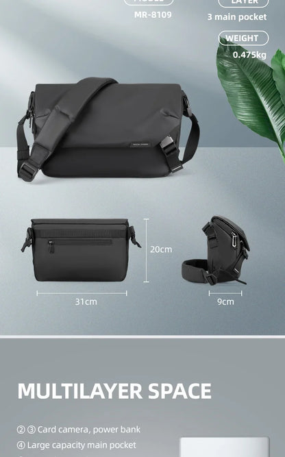 Water Repellent Messenger Bag Men Bags Shoulder Crossbody Fit 11 inch Ipad
