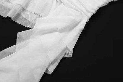 2025 Spring New Solid Color Sweet Gentle Cute All-match High Street Travel Sexy Cool Women Chest Wrap Ruched Tassel Vest
