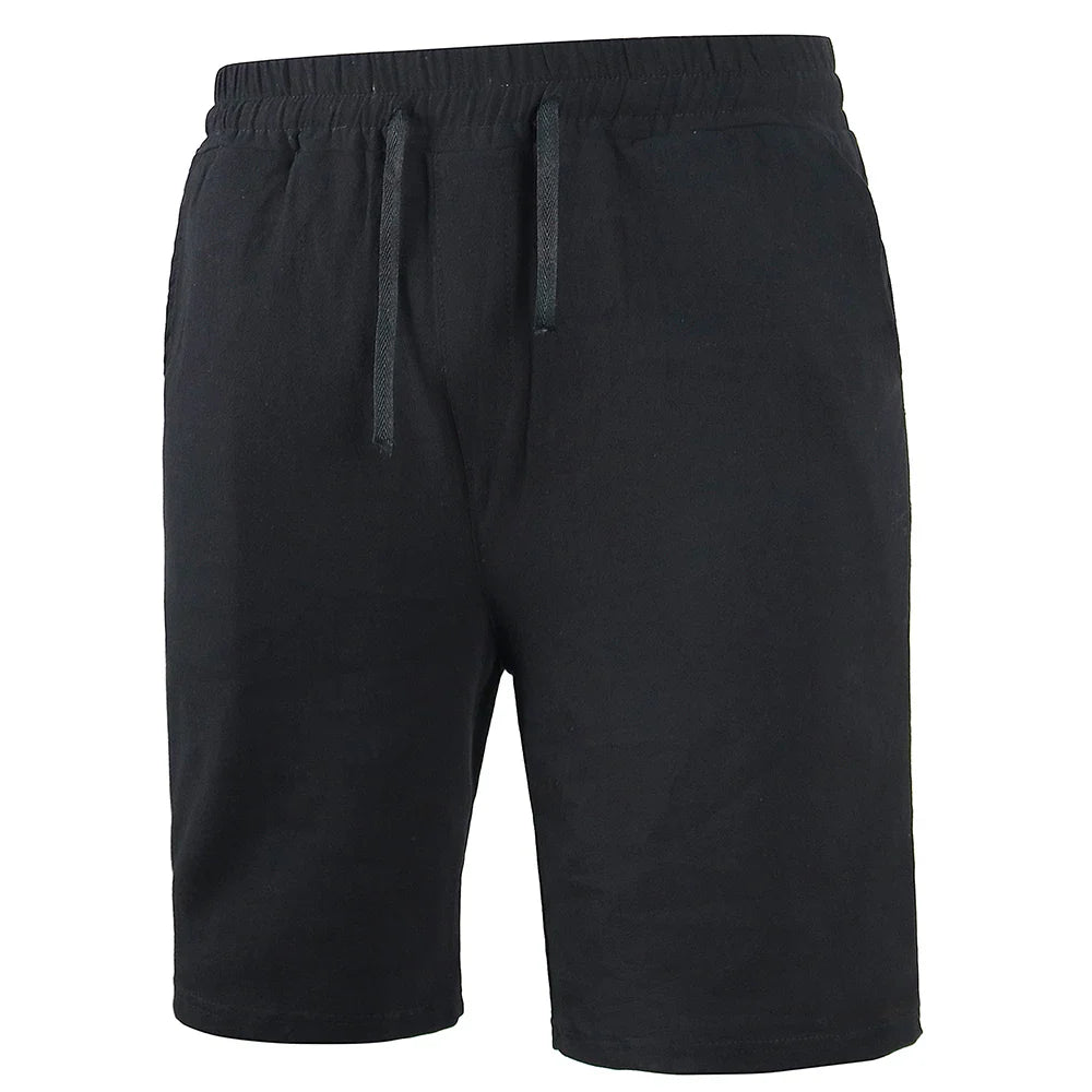 New Men's Cotton Linen Shorts Pants Male Summer Breathable Solid Color Linen Trousers Fitness Streetwear S-3XL