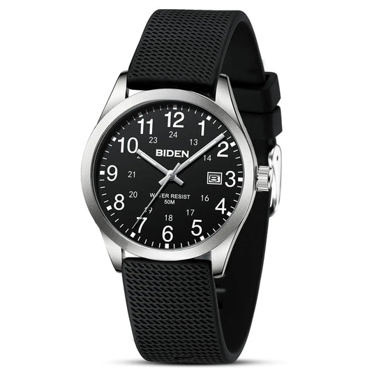 Men's Watch Simulated Quartz Sports Men's and Women's Watch 30 Waterproof Second Hand Luminous Easy to Read Dial
