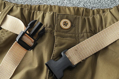 Waterproof Windproof Fleece-Lined Outdoor Pants Men's Straight-Leg Casual Trousers With Multiple Pockets For Winter