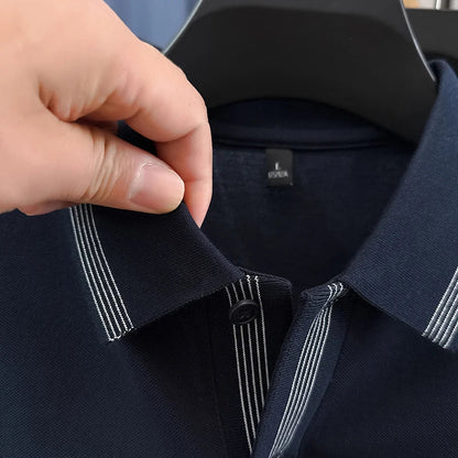 Premium Hot Sales Man Short-Sleeved Polo Shirt Lapel Button Patterned Print Golf T-Shirt Summer Business Fashion Men's Clothing