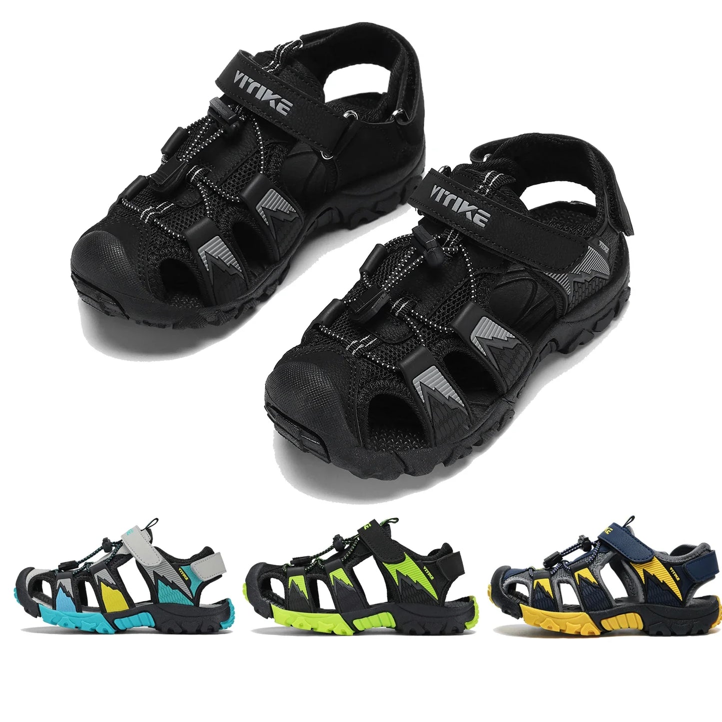 Boys Girls Sports Sandals Summer Kids Closed Toe Outdoor Sandals Athletic Water Shoes Sandals Child Pool Beach Sandals