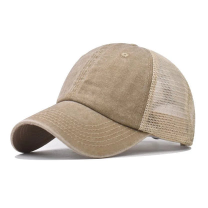Spring and summer mesh hats for men and women, thin, breathable, sun resistant, sun shading, beach worn baseball caps
