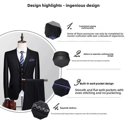 Suits Men's Fashionable Formal Tailored Solid-color Dance Singer Trend Host Casual Wedding Banquet Dress Star Performance Suit