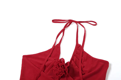 Hip-hop Summer New Sweet Gentle Cute All-match Fashionable Cool High Street Cool Sexy Women's Thin Backless Halter Vest