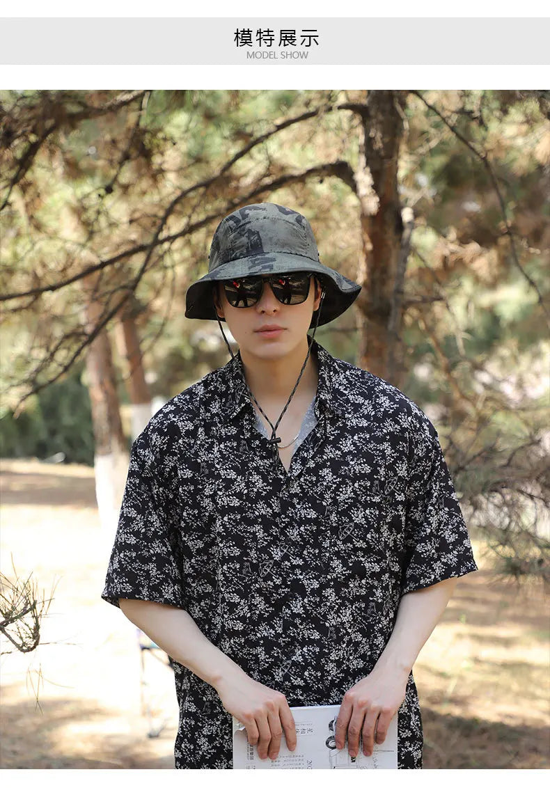 60-65cm Xxl Big Head Hat Men Summer Outdoor Jungle Fisherman Cap Lightweight