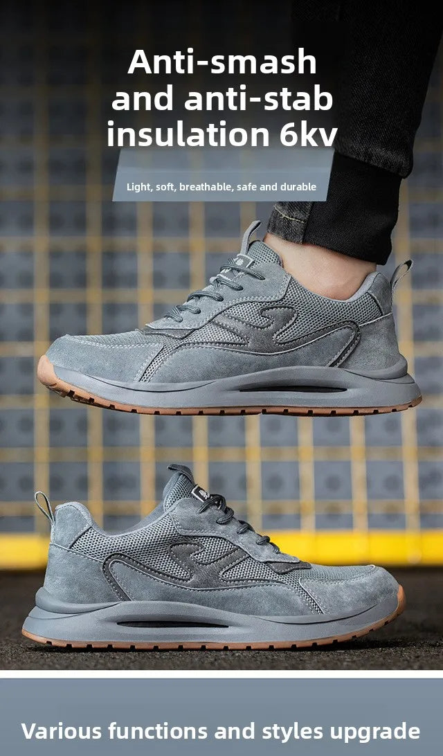 Men's Safety Shoes Anti Smashing Piercing Lightweight Construction Site WorkShoes Electrician's Insulated Footwear