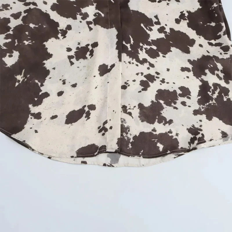 Woman 2025 Skirts Vintage Print Long Skirts For Women Tie Dye Summer Satin Skirt Belt High Waist Elegant Women's Skirts