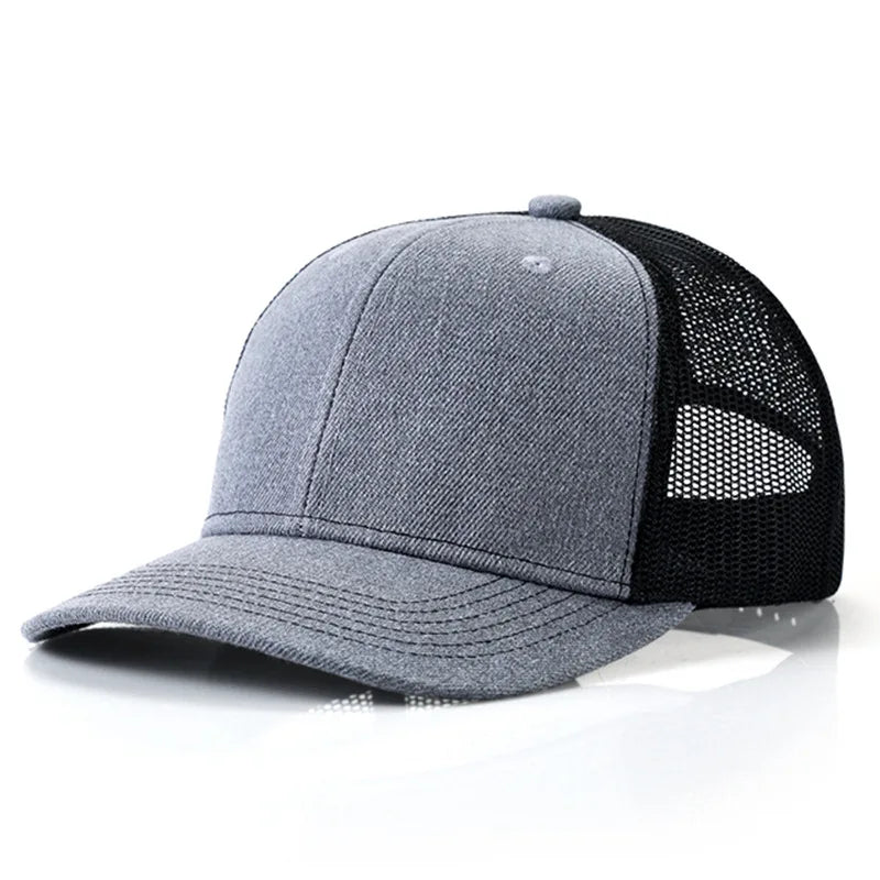 Custom embroidered logo hat Men's and women's mesh cap cotton baseball cap design DIY picture printing logo hat Summer sun hat