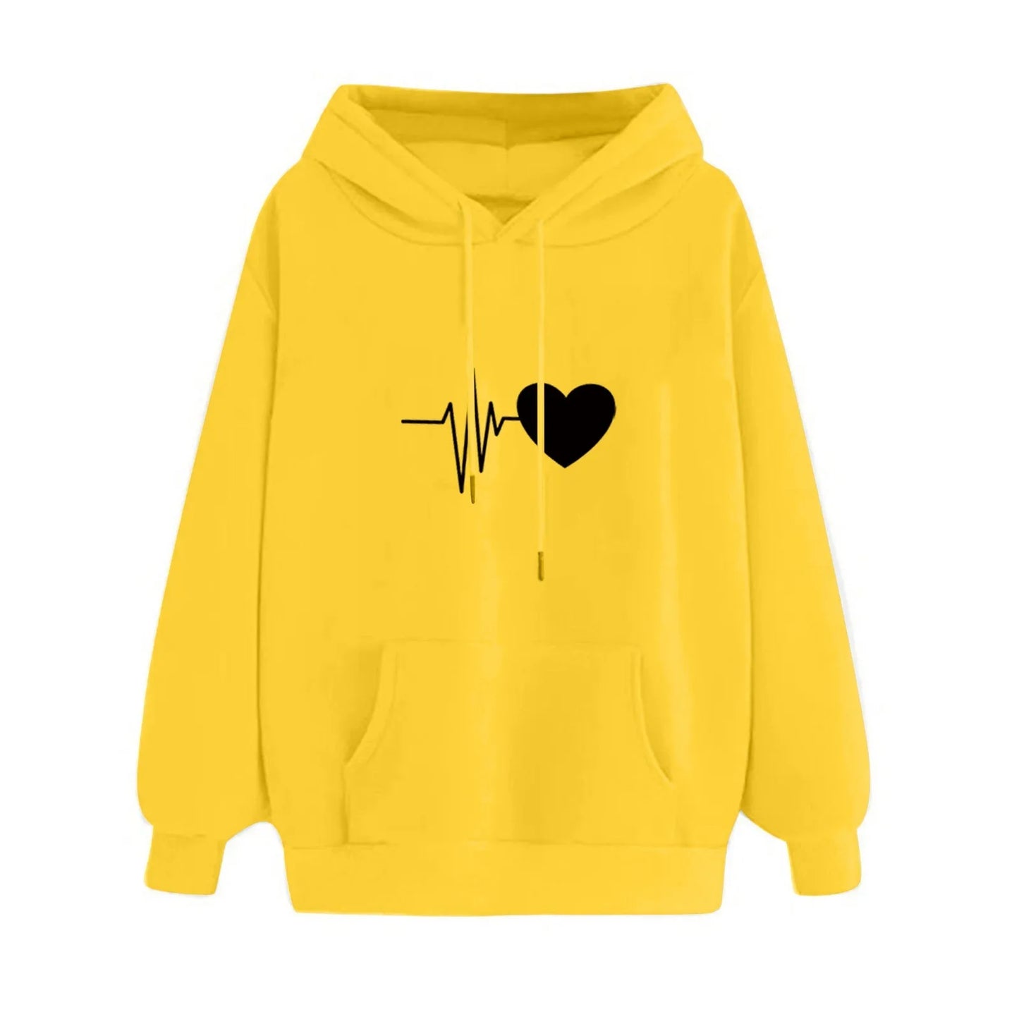 Women's Hoodies Tops Long Sleeve Sports blouse Spring Fashion fun Print Sweatshirts Solid Casual Loose Hooded Sweatshirt