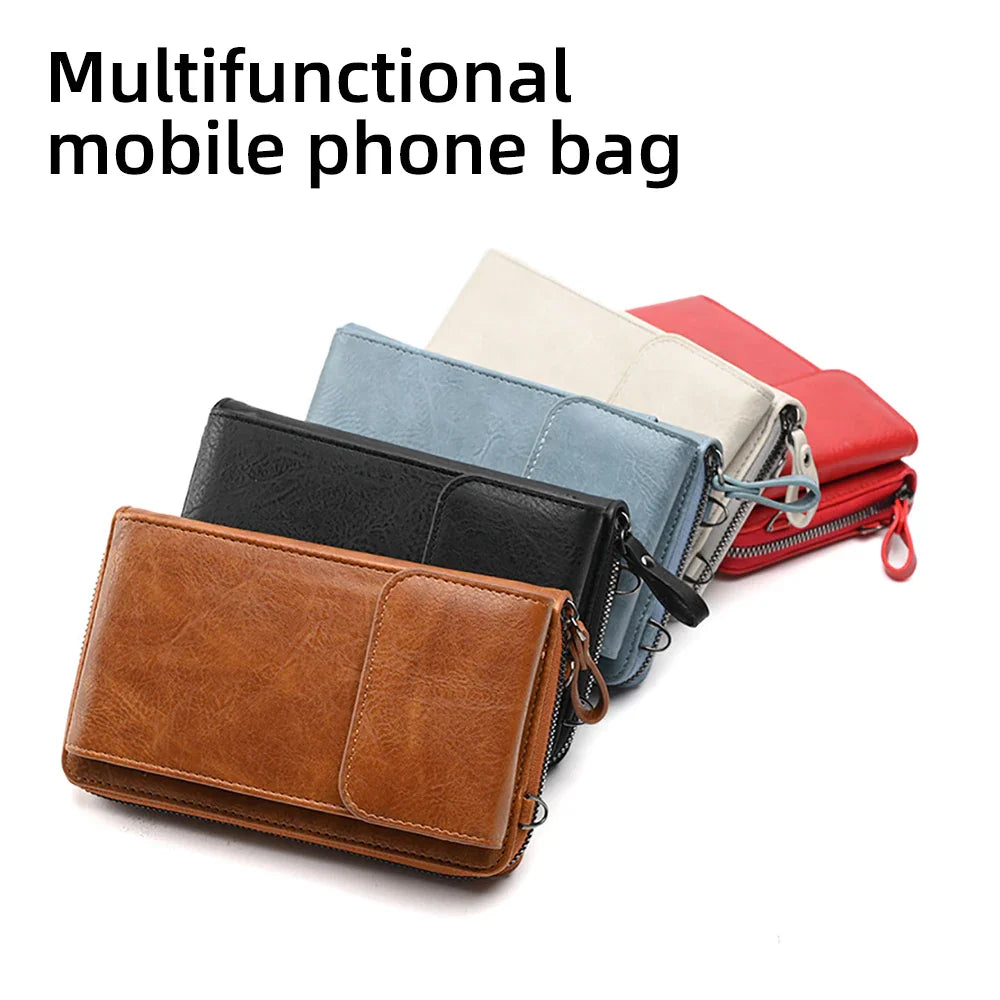 Fashionable single-shoulder bag, versatile crossbody bag, colorful mobile phone bag, large-capacity coin purse