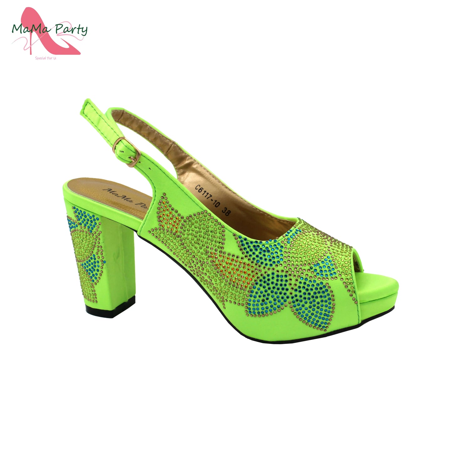 2024 Italian Design Shoes and Bag Set in Pink Color High Quality New Arrivals with Shinning Crystal for Wedding Party