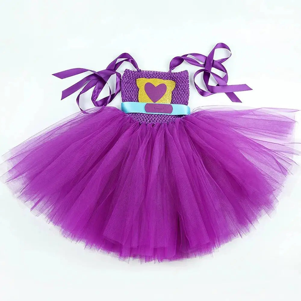 Super Kitty Costumes for Girls Super Cat Tutu Dress for Kids Christmas Halloween Outfits Children Animal Clothes with Eyes Patch