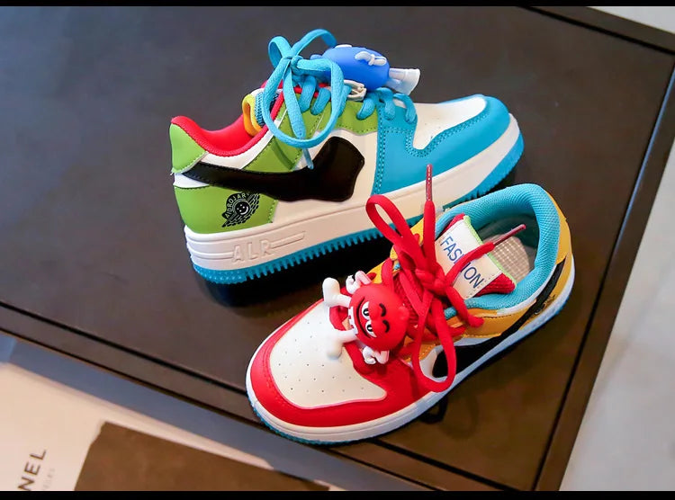 Boys Girls Shoes Board Shoes Children Casual Shoes New Four Seasons Kids Single Sneaker Mandarin Ducks Basketball Sports Shoes
