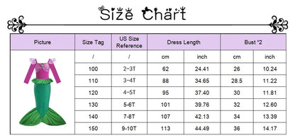 Ariel Girls Dress Short Sleeve Tulle Cosplay Princess Costume Carnival Party Girl Princess Dress Party Dresses For Girls