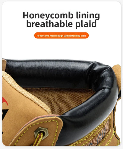 Four Season Labor Protection Shoes Anti Smashing Anti Piercing Steel ToeCap Anti Slip SafetyShoesWear-resistant Protective Shoes