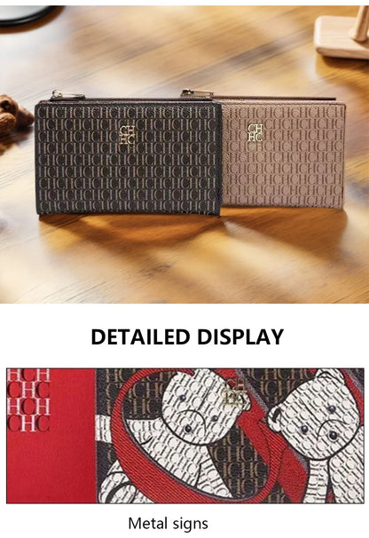 Exquisite Compact Portable High-quality Wallet With A High-end Feel Light Luxury Women's Cartoon Pattern Printed Wallet