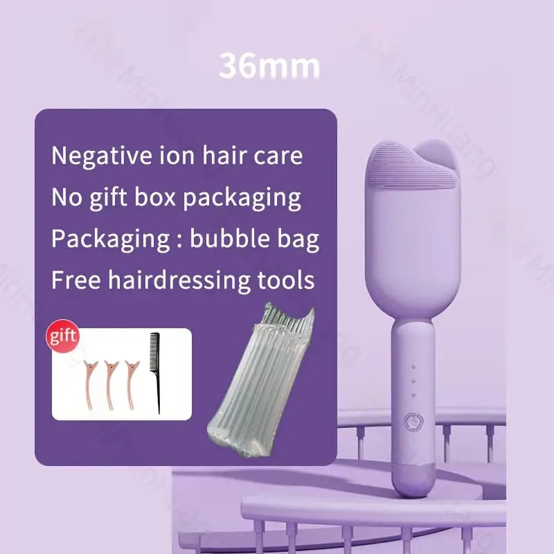 Wavy Hair Curlers Curling Iron Wave Volumizing Hair Lasting Styling Tools Egg Roll Head Waver Styler Wand Curling Irons 36mm