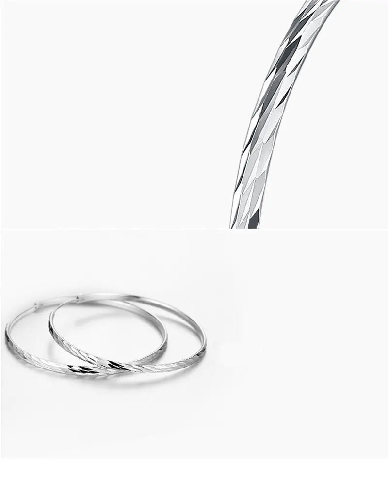 925 Sterling Silver Hoop Earrings For Women 18K Gold Plated Jewelry Dazzling Women's Hoops Earrings Christmas Gifts