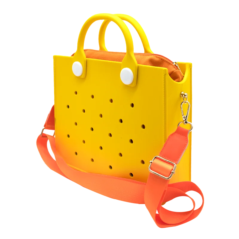 Large Leather Shoulder Bag Handbag Tote Bag Storage for Women Casual Waterproof Beach Bag Hole Fit Charm Fashion Storage Bag