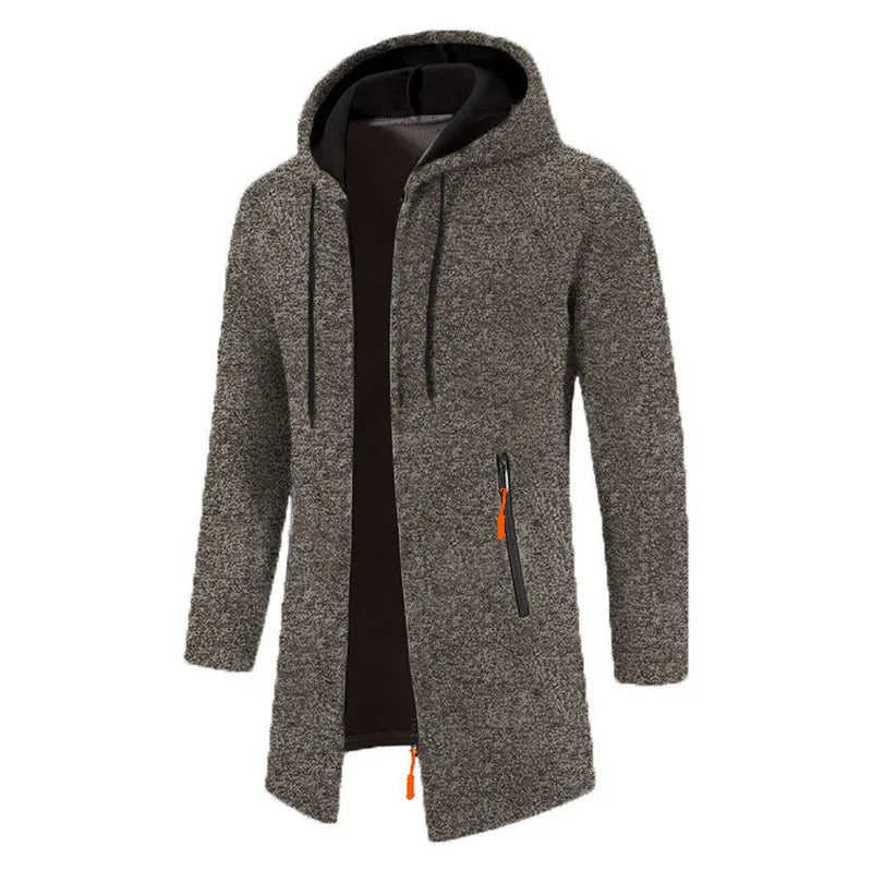 Men's Hoodies SpringAutumn CasualSolid Hooded Zip-Up Sweatshirts LongSleeve Knit Hoodie Men Sweatshirt Streetwear Hoody Cardigan
