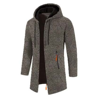 Men's Hoodies SpringAutumn CasualSolid Hooded Zip-Up Sweatshirts LongSleeve Knit Hoodie Men Sweatshirt Streetwear Hoody Cardigan
