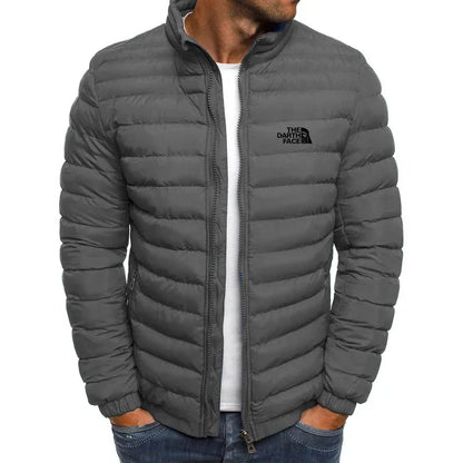 Men's Stand up Collar Zipper Warm Business Slimming Fishing Coat