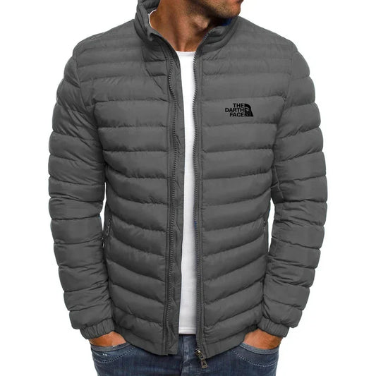 Men's Stand up Collar Zipper Warm Business Slimming Fishing Coat