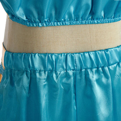 Kids Arabian Princess Dress Girls Halloween Jasmine Costume Children Carnival Cosplay Party Disguise Girl Sequins Pageant Outfit