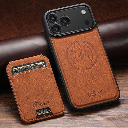 Wireless Charging Phone Case Magnet Card Holder Stand Faux Leather For iPhone 17 Pro Max 16 Plus 15 14 13 12