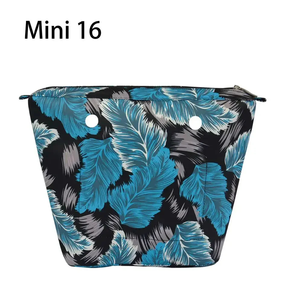 Composite Twill Cloth Waterproof Inner Lining Insert Zipper Pocket for Classic Mini Obag Senior Inner Pocket for O Bag