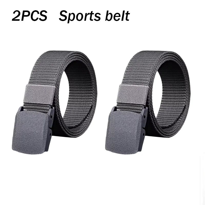 1/2PCS Military Men Belt Army Belts Adjustable Belt Men Outdoor Travel Tactical Waist Belt with Plastic Buckle for Pants 120cm