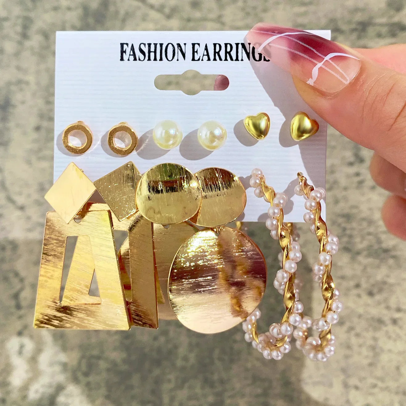 Fashionable Pearl Note Butterfly Geometric Tassel Stud Earrings Women Suit Elegant Charm Engagement Party Jewelry