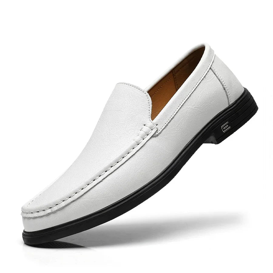 British Style Men's Work Shoes, Lightweight Slip-On Comfortable Loafers, Men's Driving Shoes