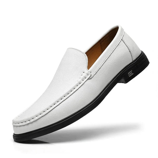 British Style Men's Work Shoes, Lightweight Slip-On Comfortable Loafers, Men's Driving Shoes