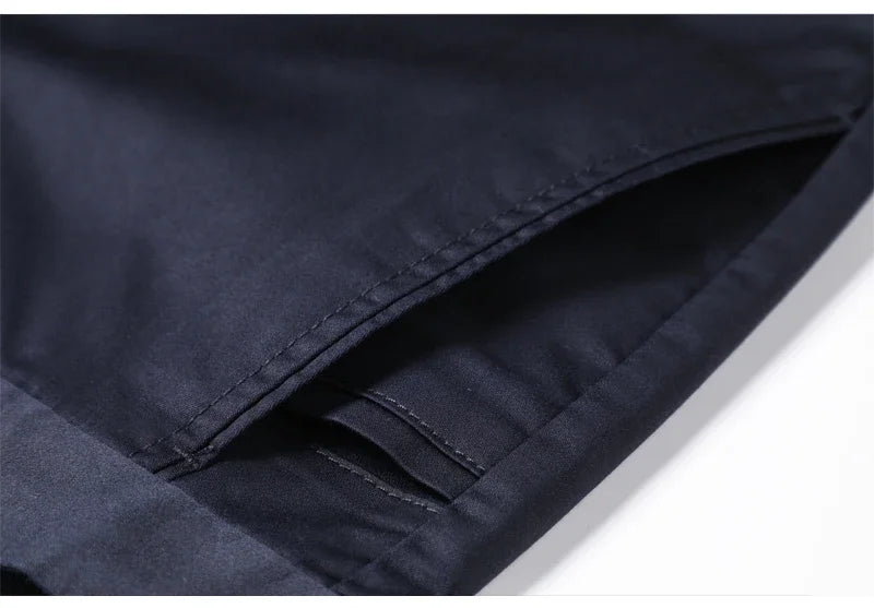 6 Colors Casual Shorts Men Summer New Fashion Business Straight Elastic Thin Short Pants High Quality Male Clothes Khaki Beige