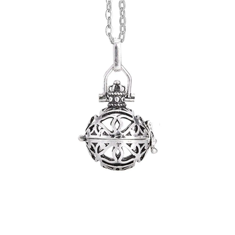 Music Chime Mexico Angel Ball Caller Locket Necklace Antique Vintage Pregnancy Essential Oil Diffuser Aromatherapy Necklace