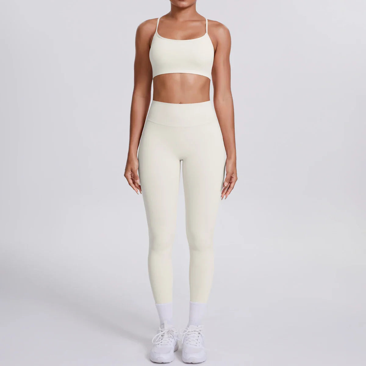 Yoga Suit Sports Set Gym Seamless High Impact Sports Bra Women's High Waist and Hips Tight Peach Buttocks Pants Womens Sportswea